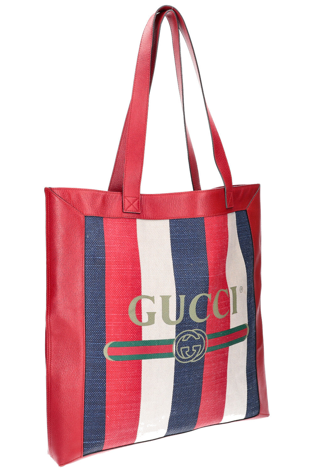 gucci striped tote bag