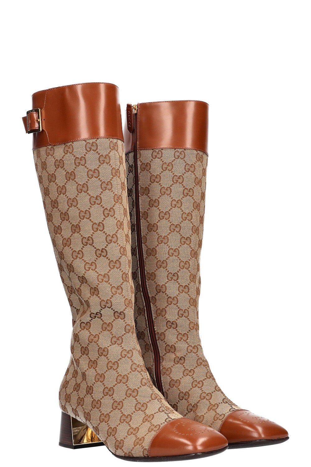 GUCCI knee-high boots GG canvas – REAWAKE