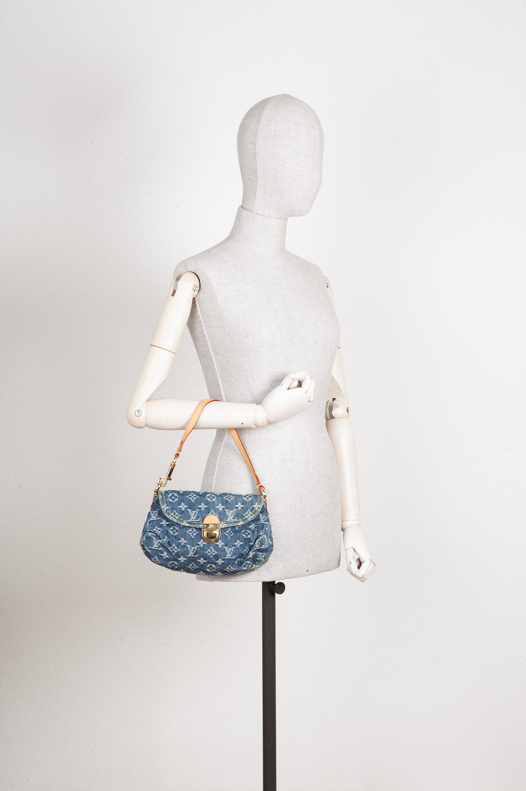 Authentic Second Hand Louis Vuitton Mini Pleaty Denim Shoulder Bag  PSS05200021  THE FIFTH COLLECTION