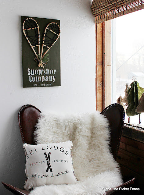 Snowshoe winter sign by Beyond the Picket Fence