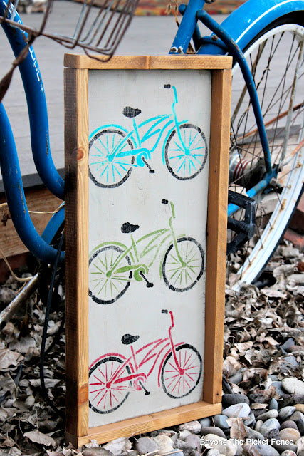 Learn how to make artistic and colorful bike art with a stencil!