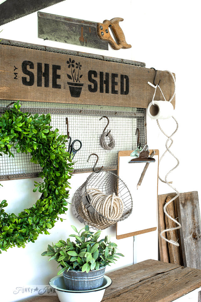 Potting Shed by Funky Junk's Old Sign Stencils