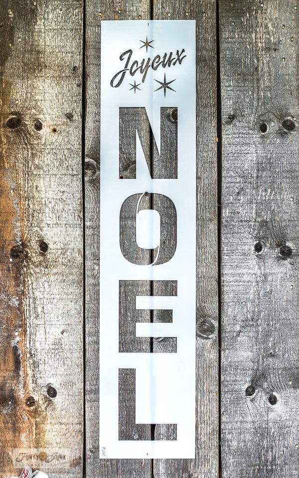Joyeux Noel Vertical Christmas Stencil By Funky Junk S Old Sign Stencils