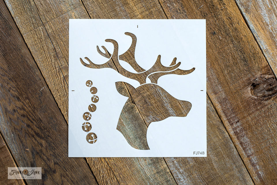 reindeer head stencil