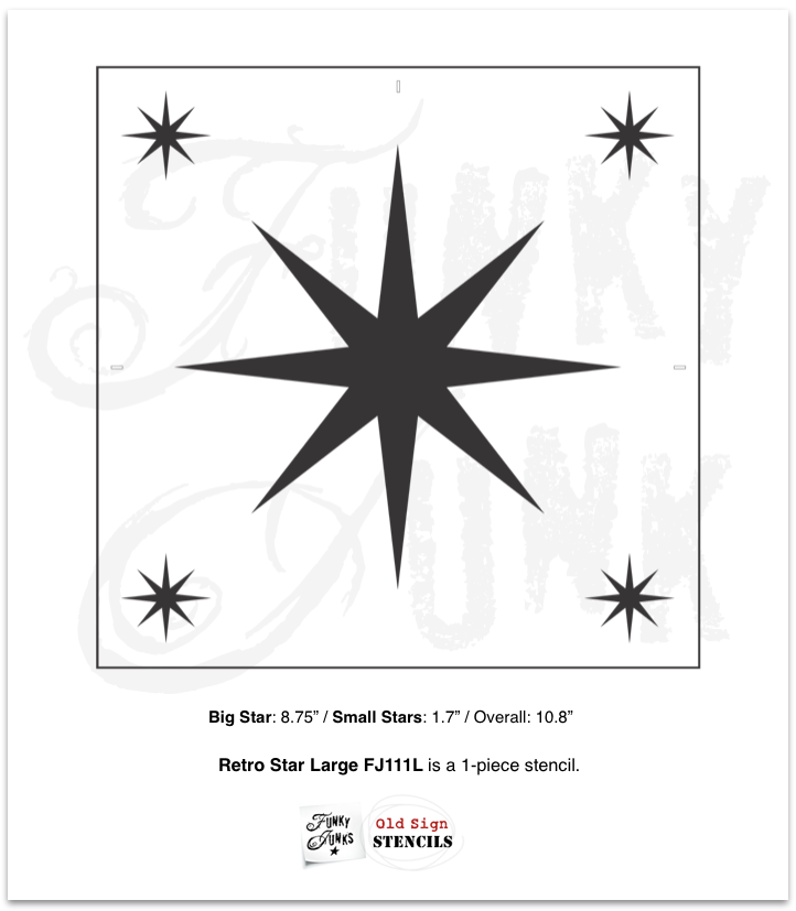 Simple Single Star - Art Stencil - 4 x 4 - STCL1259_1 by StudioR12