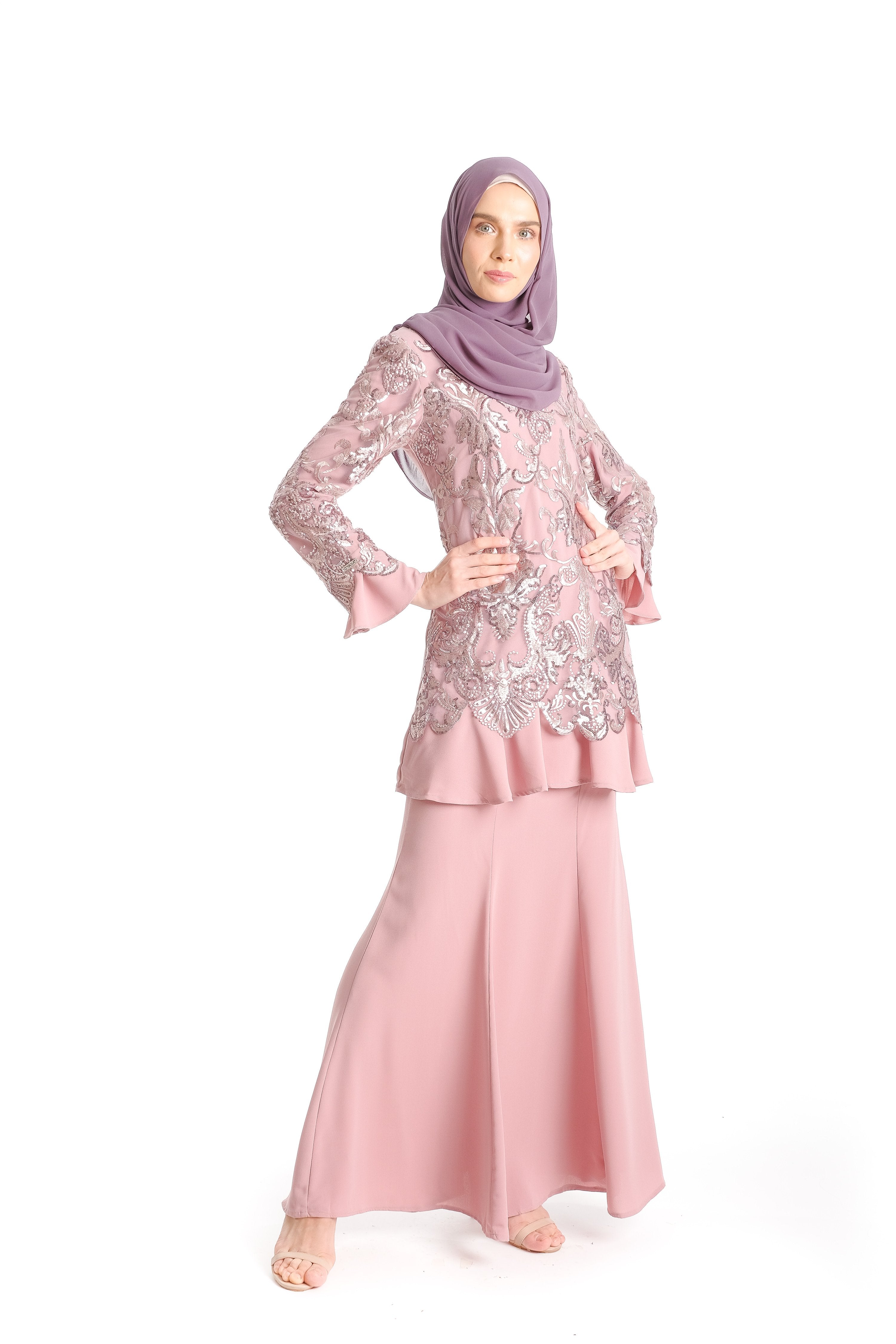  Baju  Kurung  D YANA Ashlene BJK33433 D Dusty  Pink  D YANA