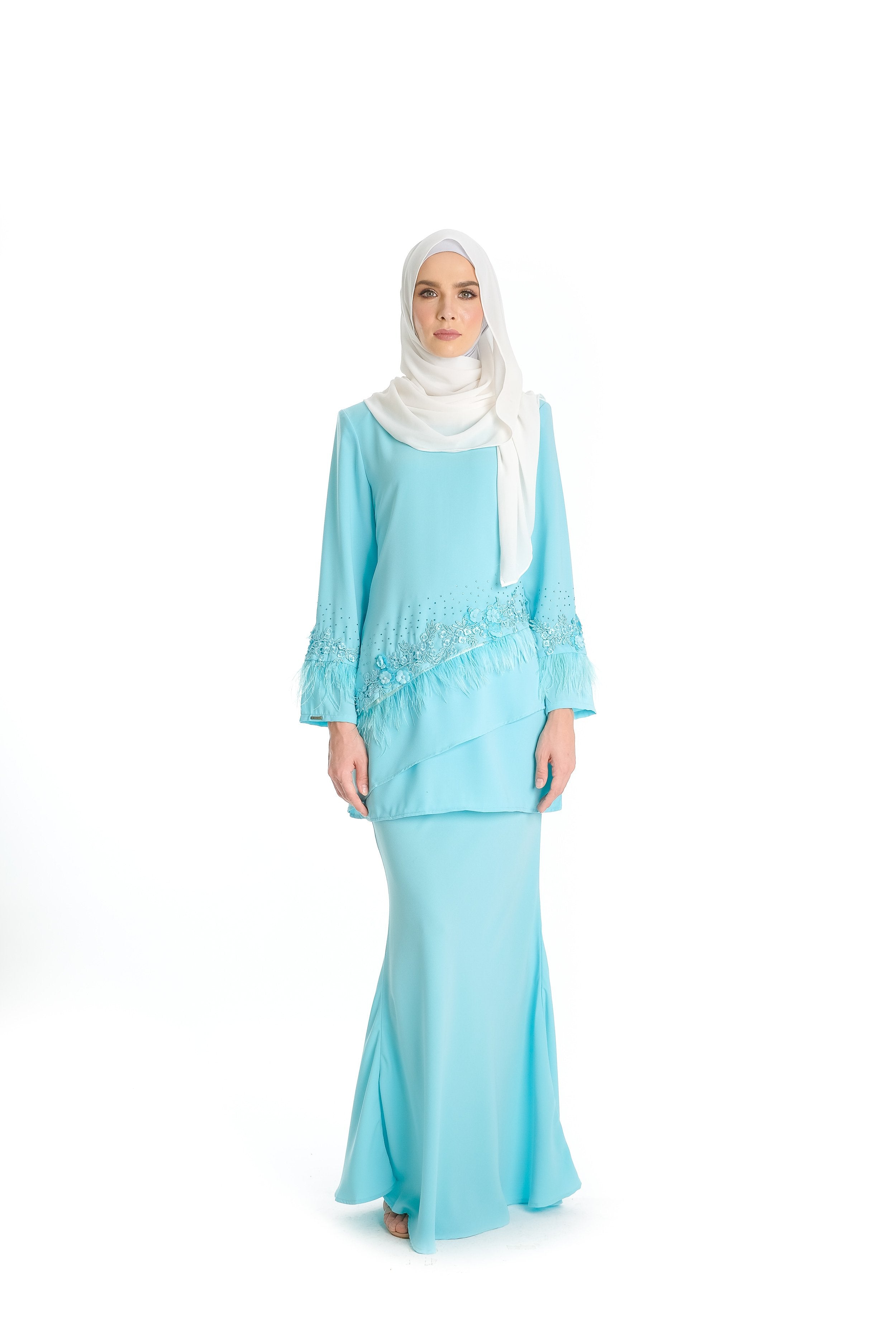 Baju Kurung Light Blue 2018