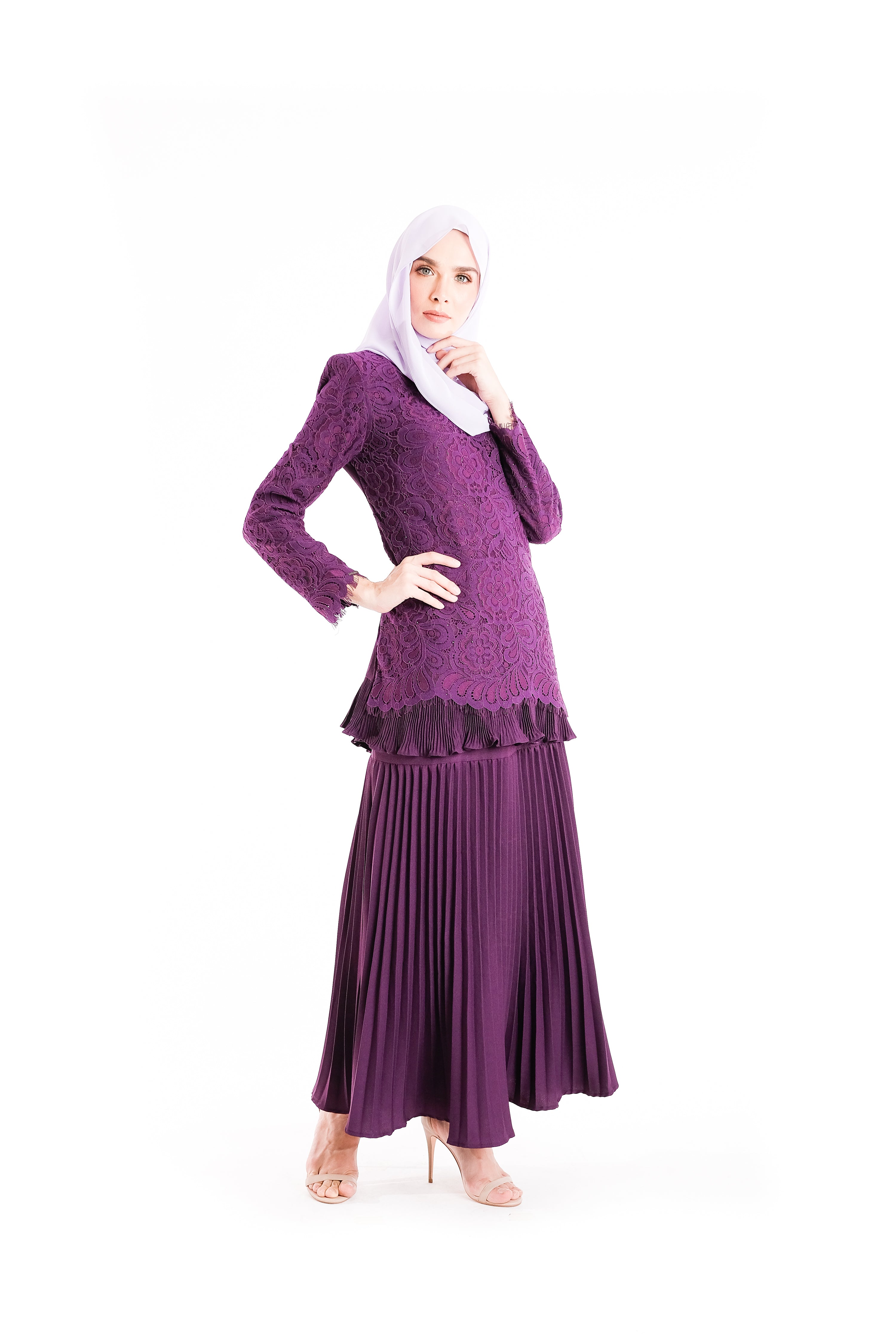 baju kurung purple lavender