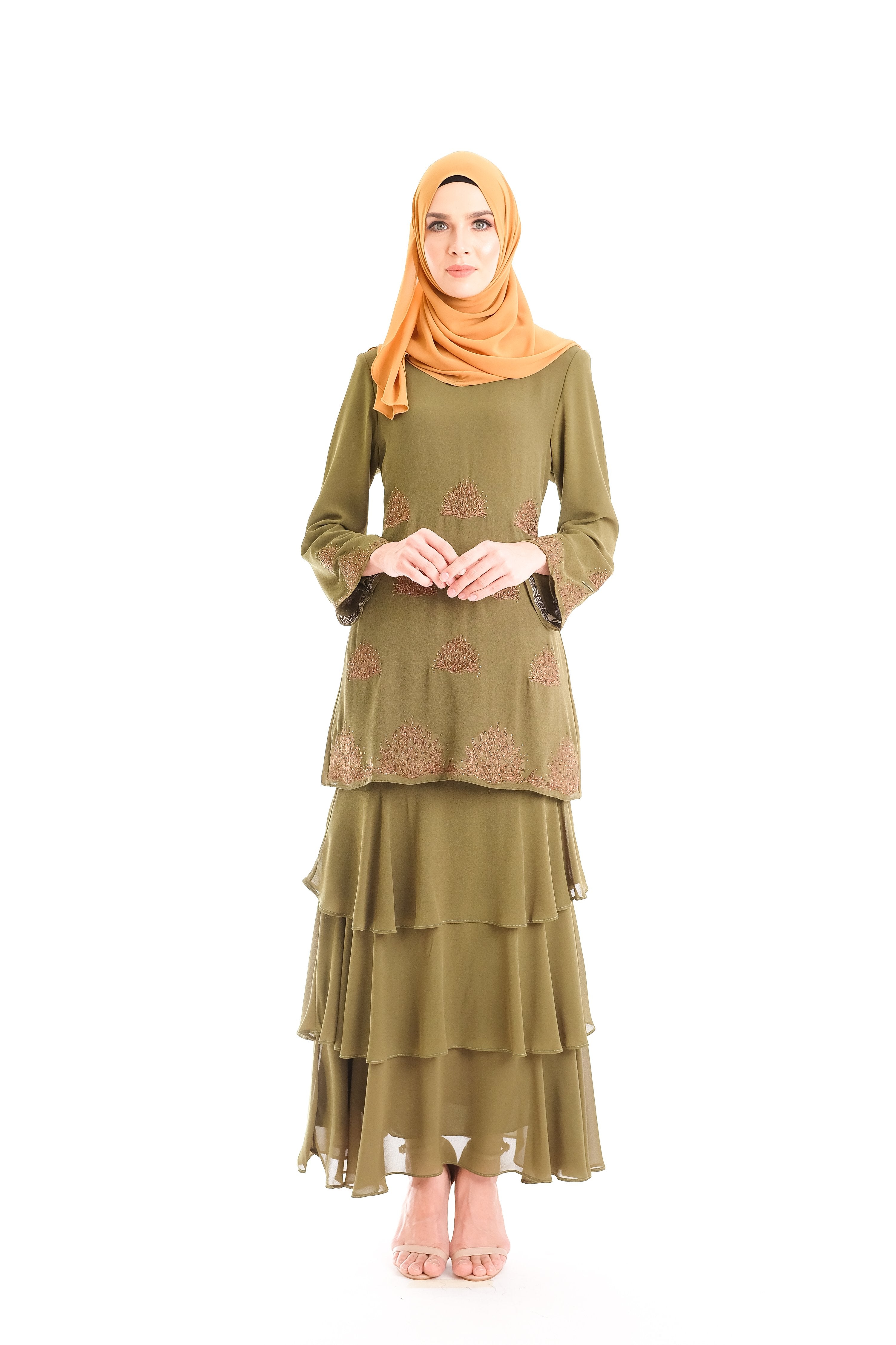  Baju  Kurung  D YANA Eris BJK3050 D Olive  Green  D YANA