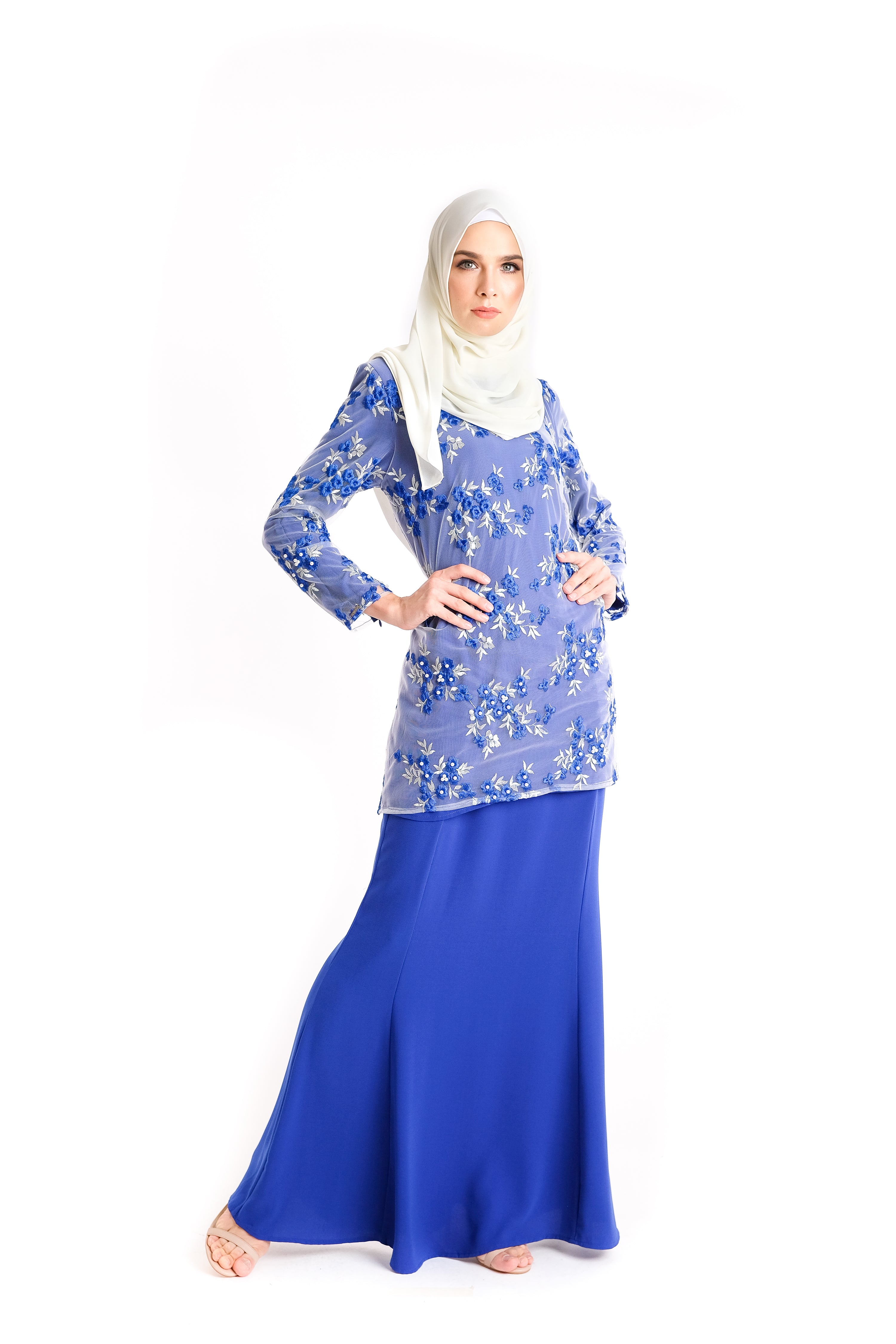  Baju  Kurung  D YANA Damya BJK1380 D Royal  Blue  D YANA