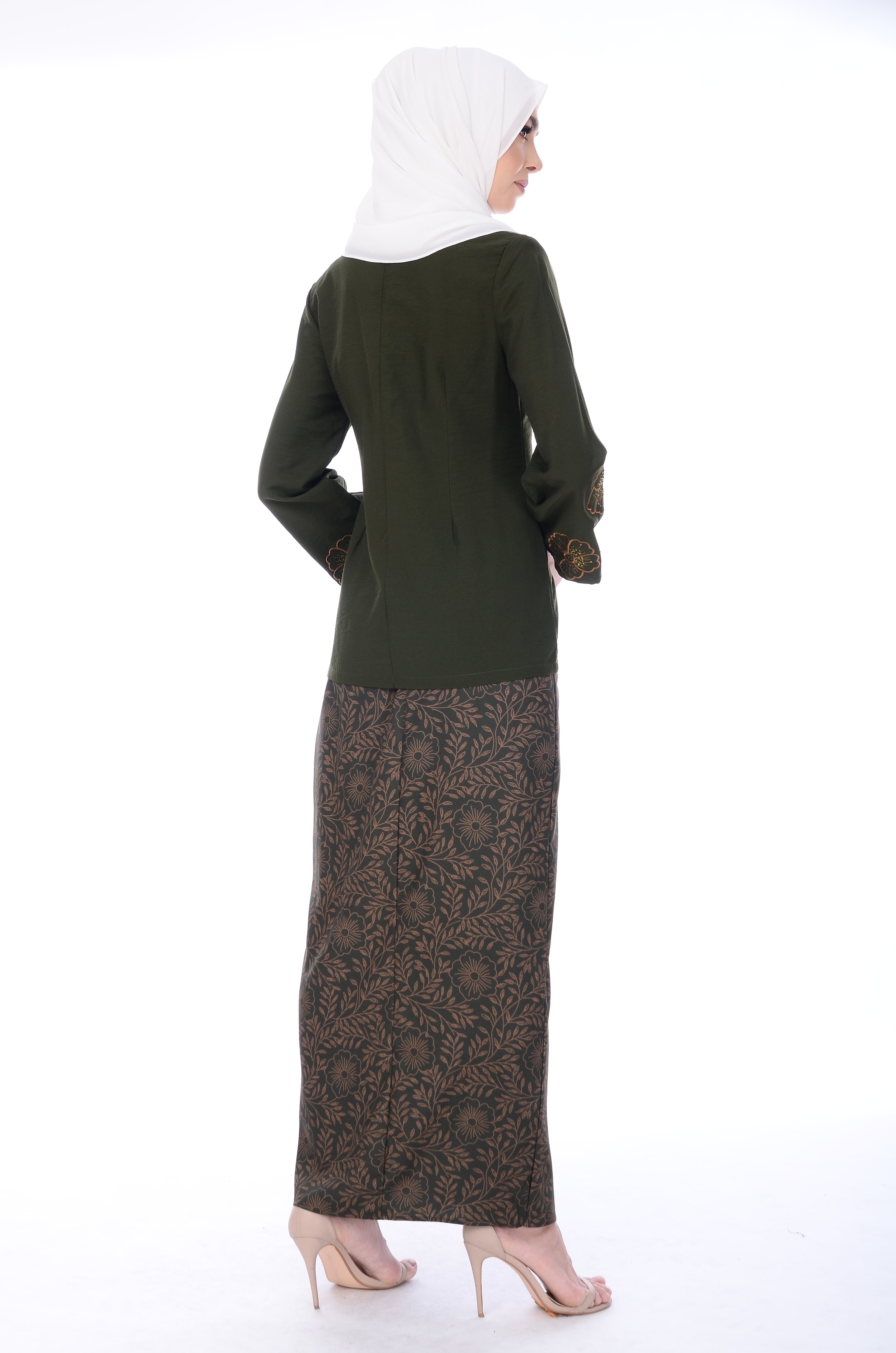  Baju  Kurung  D yana Edith BJK20070 Olive  Green  D YANA