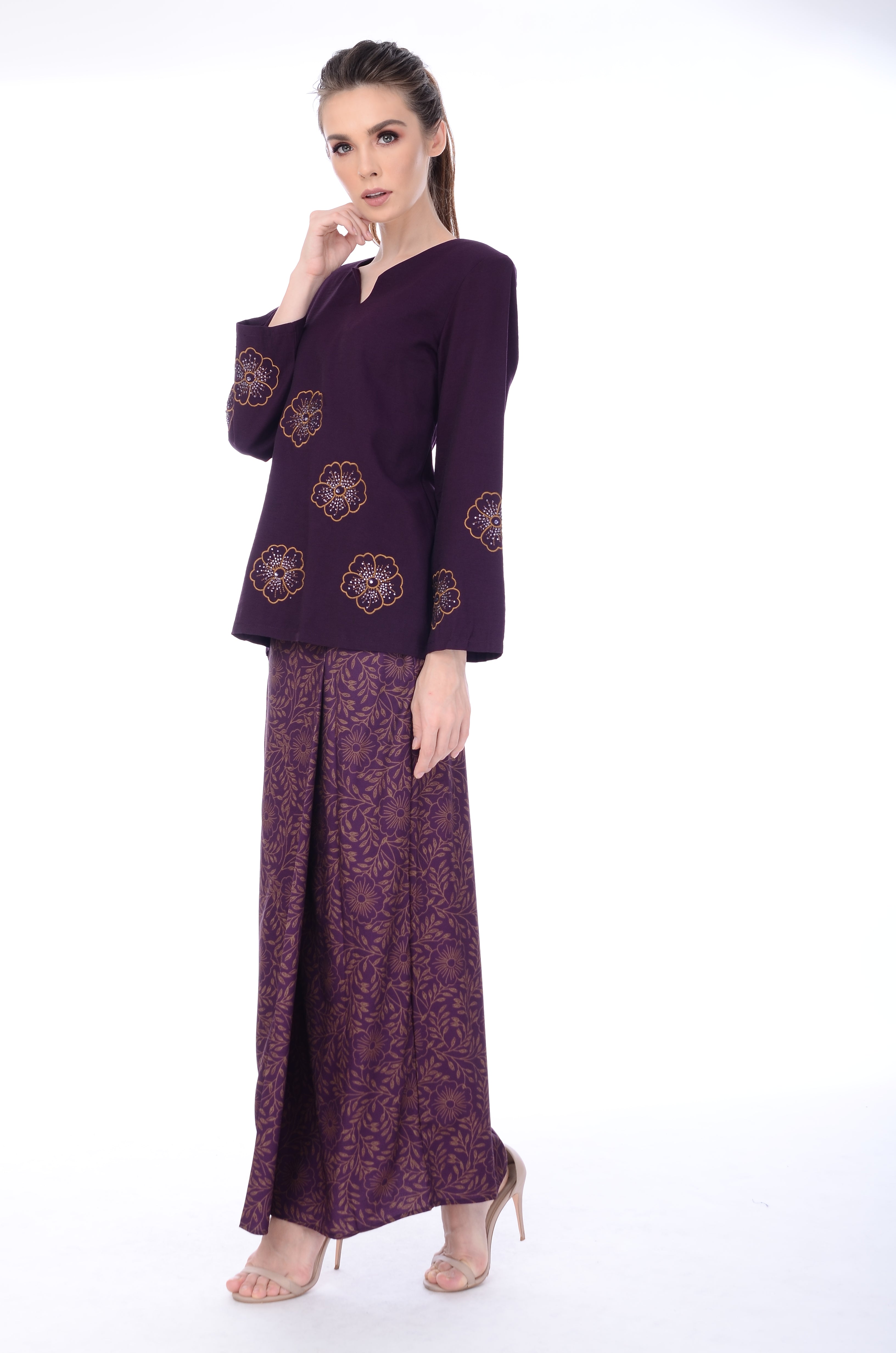  Baju  Kurung  D yana Edith BJK20070 Purple  D YANA