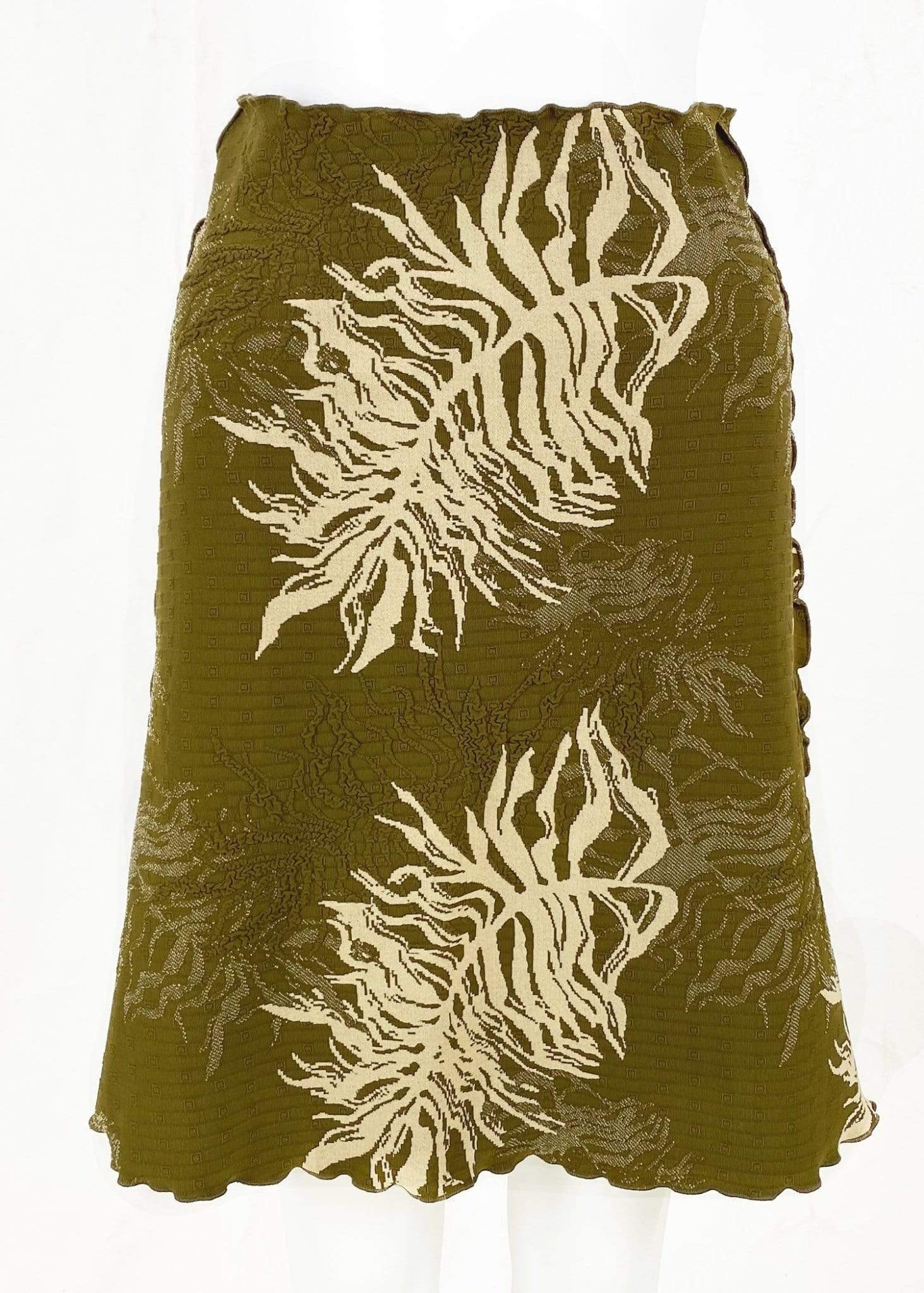 Brunswick Forest Jacquard Knit Bias Skirt