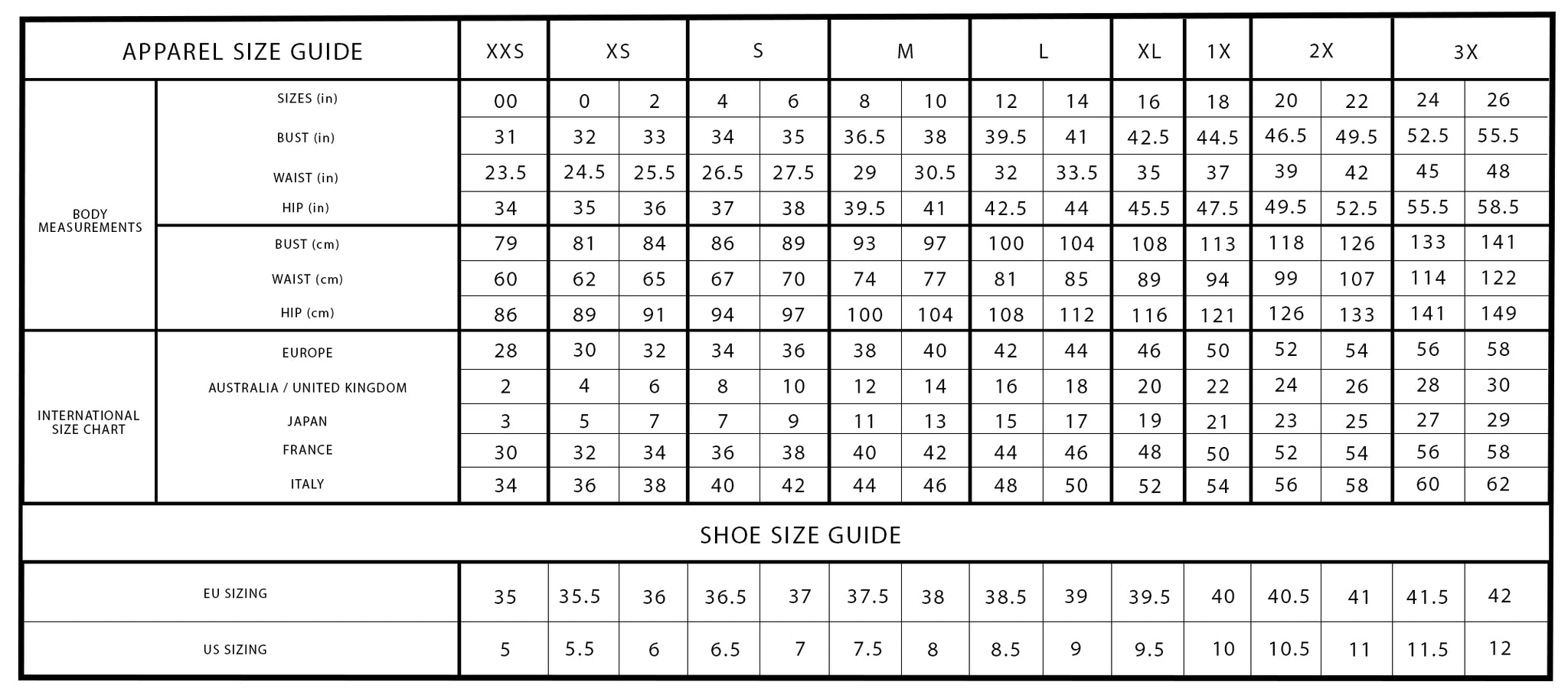Staud size guide