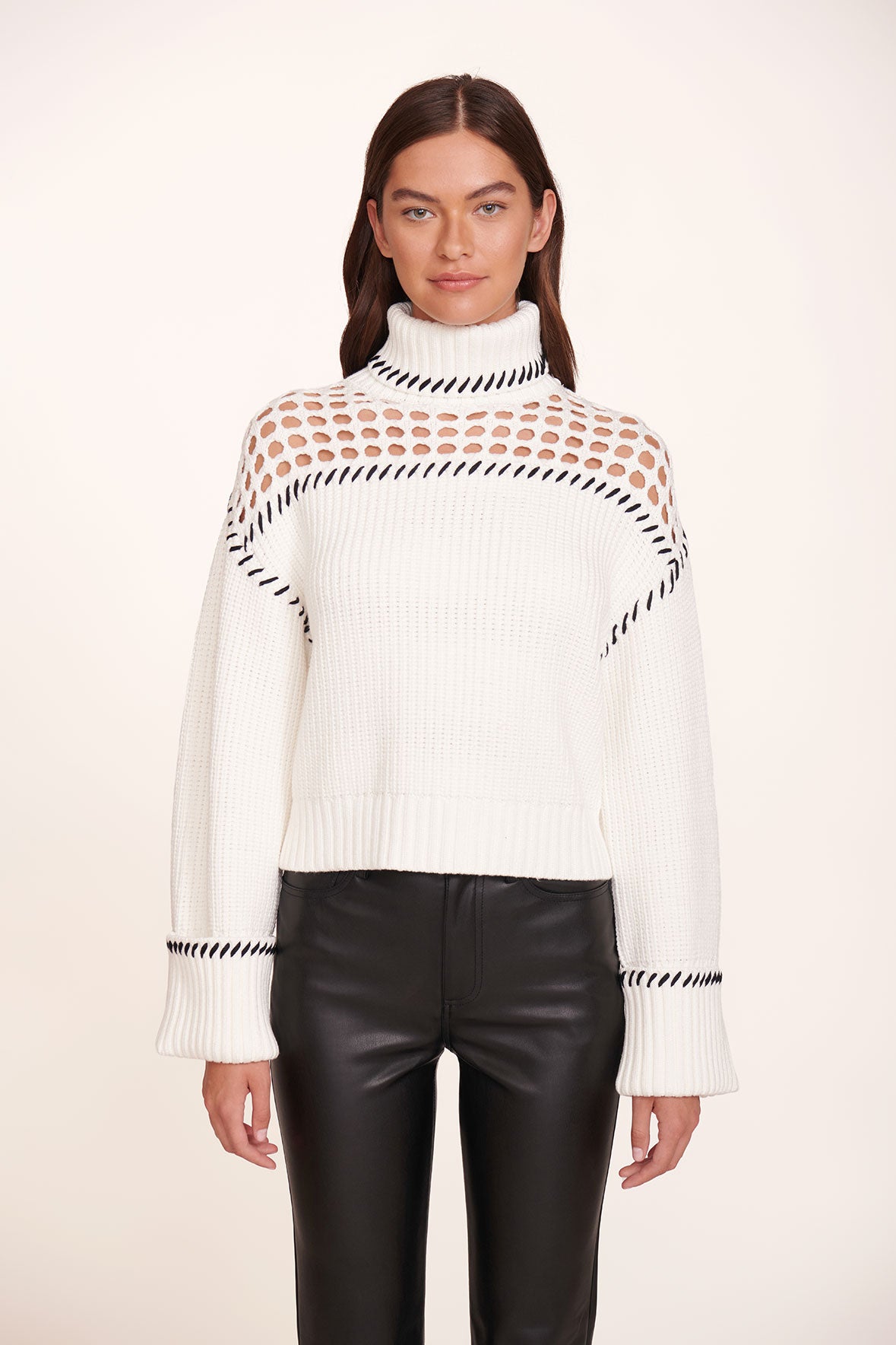 STAUD LILLIAN SWEATER IVORY MULTI