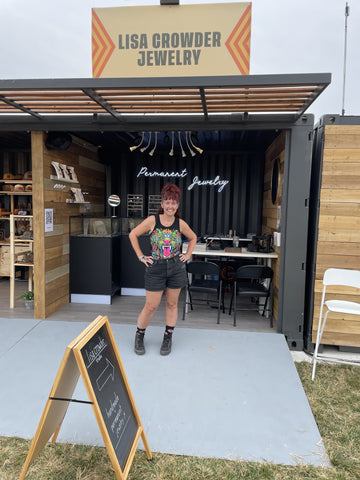 Lisa Crowder at ACL Permanent Jewelry Booth