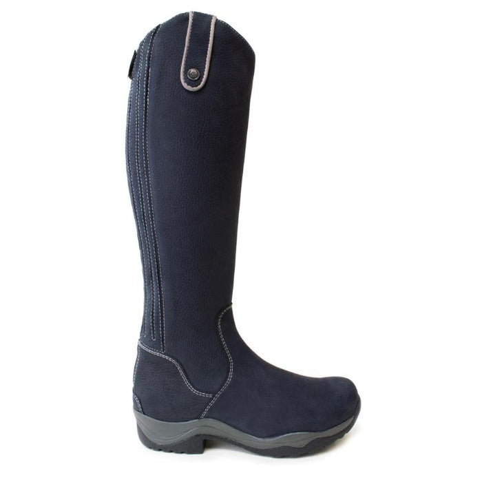 blue suede riding boots