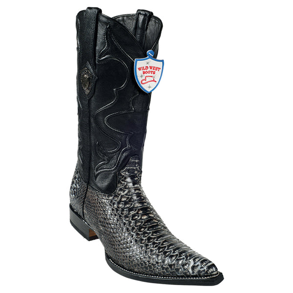 grey snakeskin cowboy boots