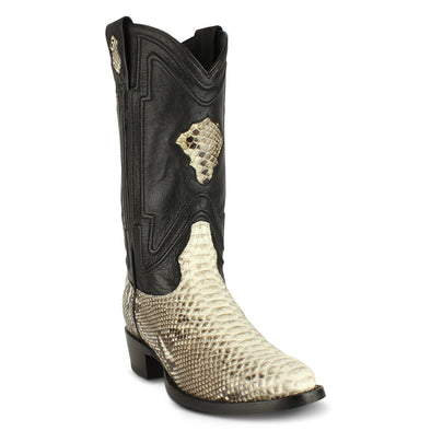 faux snakeskin boots mens