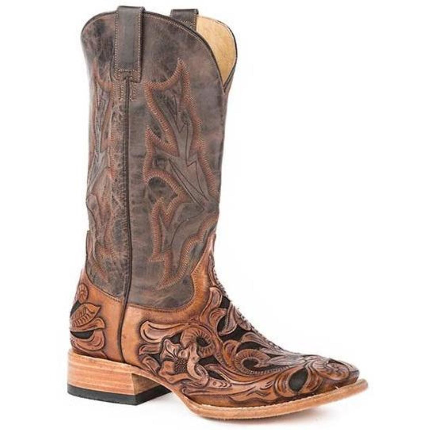 mens hand tooled cowboy boots