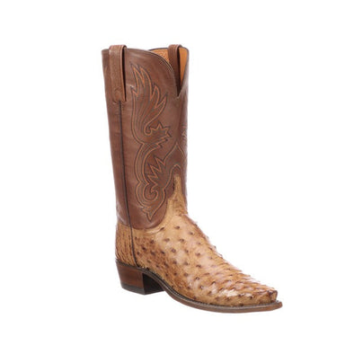 Full Quill Ostrich Western Cowboy Boots 