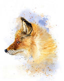 Graceful fox silhouette in watercolor, capturing the wild beauty of nature.
