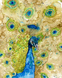 Opulent plumes: A peacock's vivid colors unfurl, a tapestry of nature's grandeur.