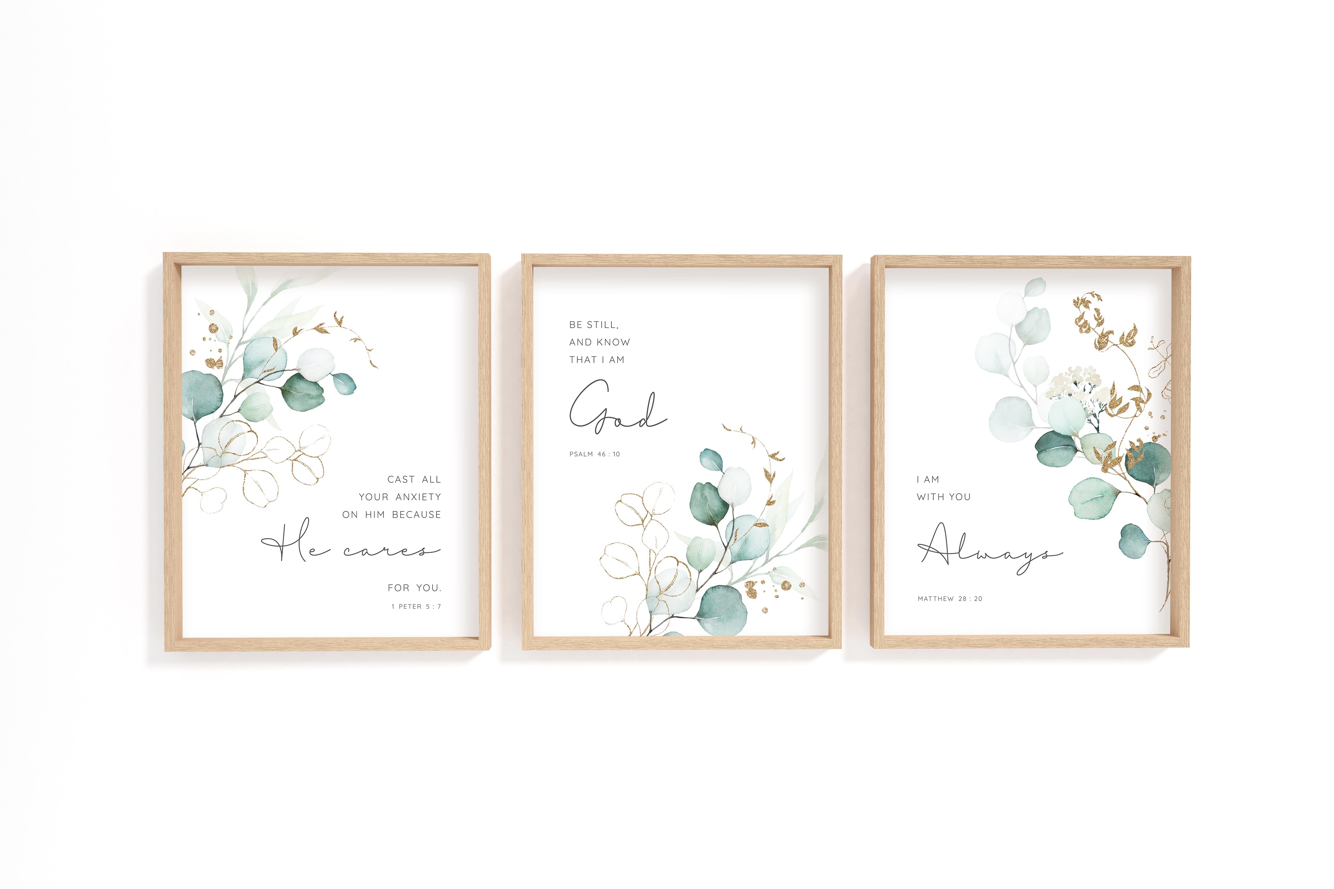 Christian Print Sets, Contemporary Christian Wall Art Uk, Bible Art