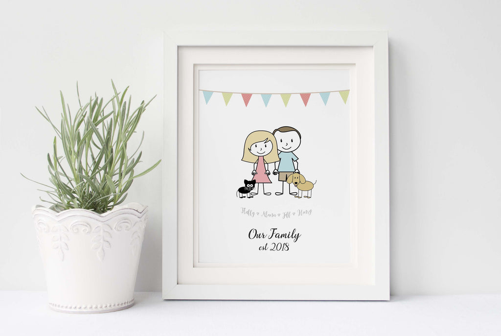 Custom Couple Portrait from Photo, Personalised Couple Gifts Idea – Crafty  Cow Design