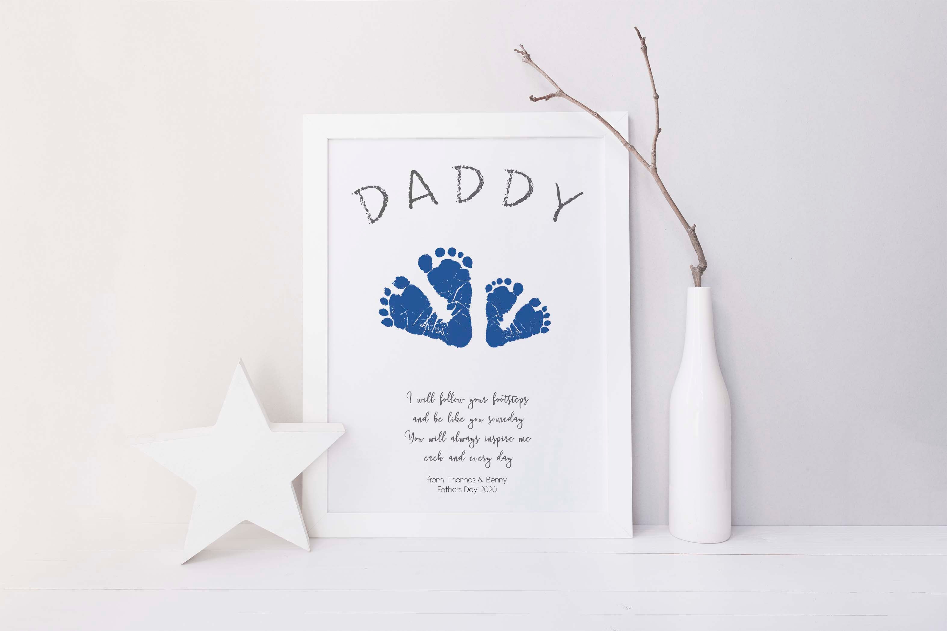 Baby Footprint Kit Father's Day Gifts from Baby, Hand and Footprint