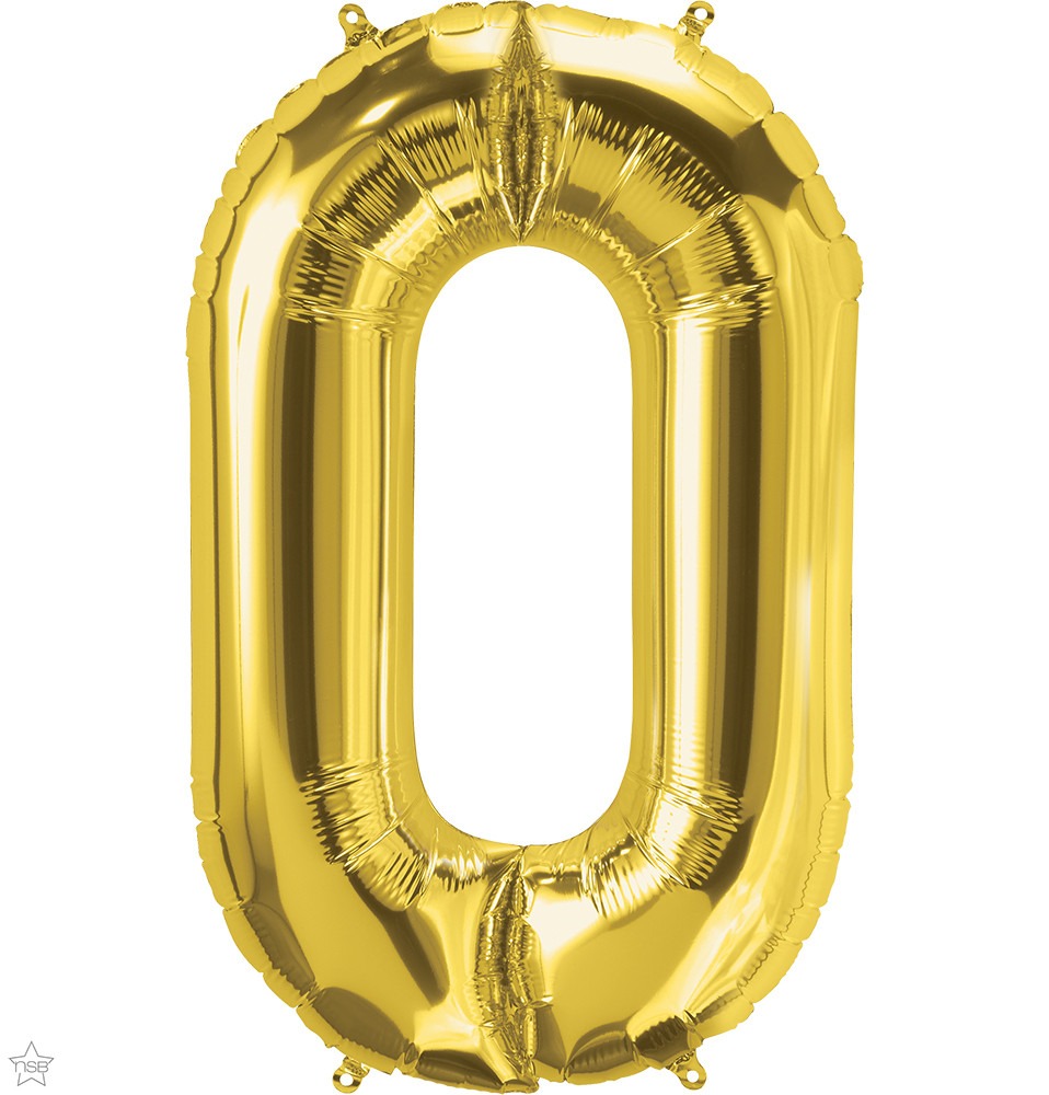 large gold number balloons