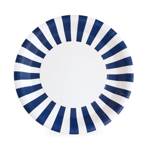 navy and white paper plates