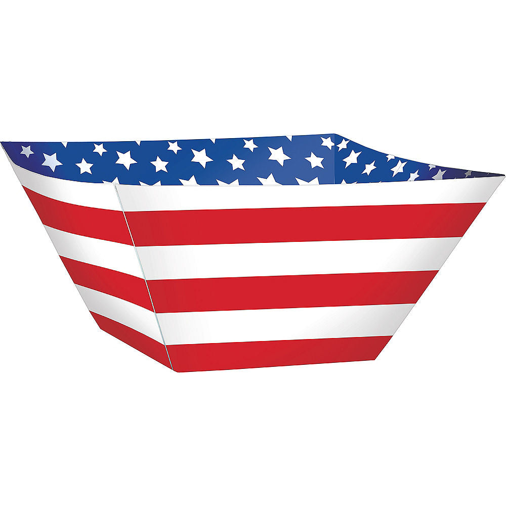 Stars And Stripes 4th Of July Snack Bowl Red White Blue Party