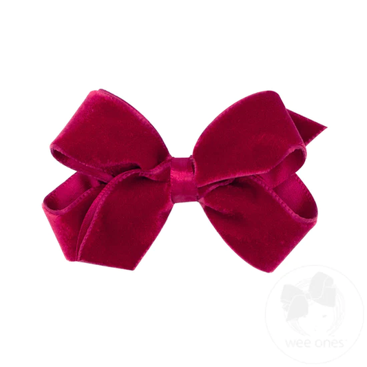 Wee Ones Medium French Satin Hair Bowtie with Knot Wrap and Streamer Tails LT Pink