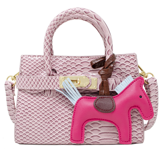 Shiny Crocodile Print Bamboo Handle Satchel > Satchel > Mezon Handbags