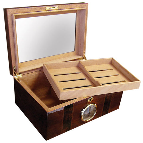 Ambassador Beveled Glass Top Humidor