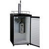 Image of Kegco K199SS-1NK Single Keg Tap Faucet Kegerator with Black Cabinet and Stainless Steel Door