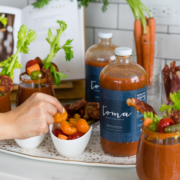 Bloody Mary Bar with all the garnishes you'll need