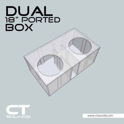 Dual 18 Inch Ported Subwoofer Box Design, CT SOUNDS