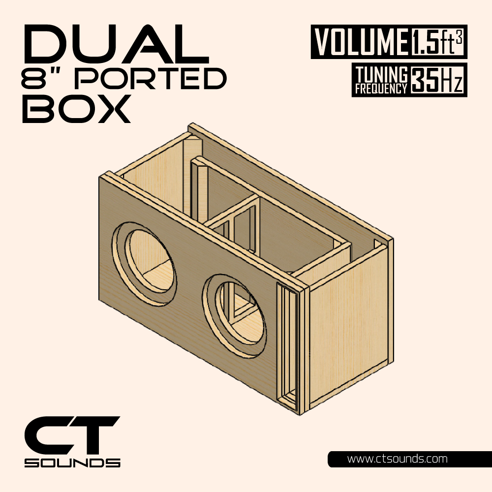 Lære Ananiver kontoførende Dual 8 Inch Vented Subwoofer Box Design | CT SOUNDS | Reviews on Judge.me