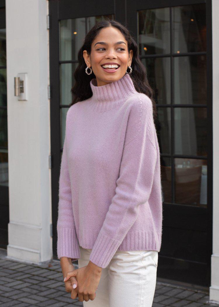 Natalie Mock Neck Sweater-Lilac-***FINAL SALE*** – Hand In Pocket