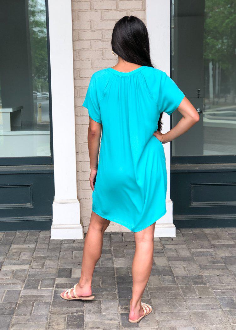 Bobi Short Split Neck Shirtdress - – Hand In Pocket