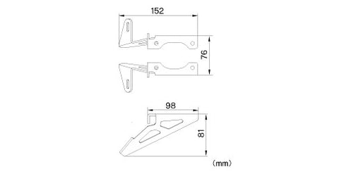 WR250 Tail Light Bracket Specs