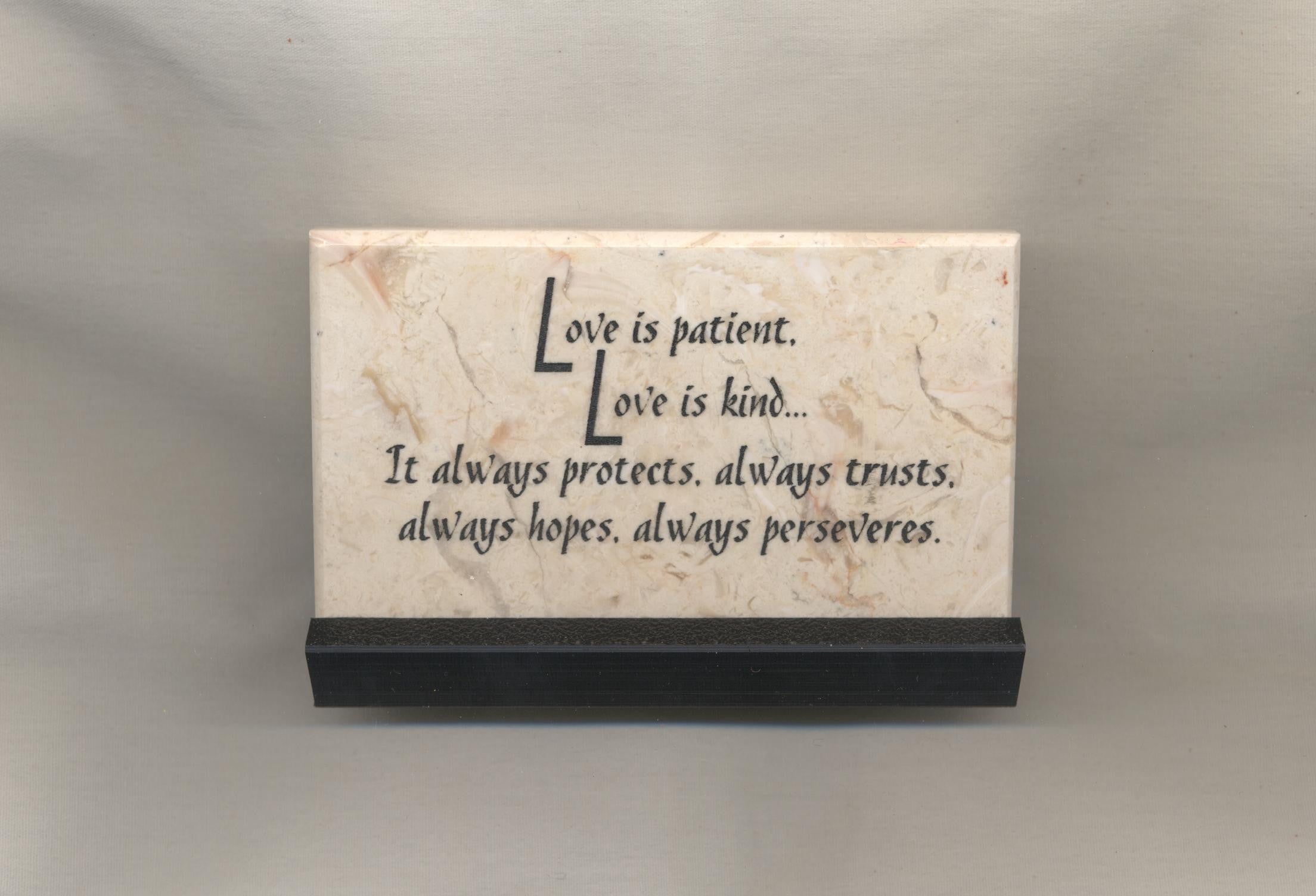 Love is Patient Love is Kind Prayer Stone