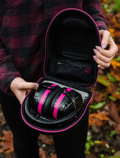 Woman holding TradeSmart carrying case