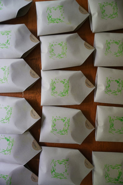 Stamped handmade envelopes with Elixirs inside