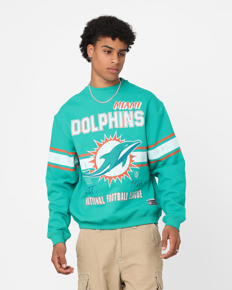 Miami Dolphins Fade Vintage Crewneck Jumper – Basketball Jersey World