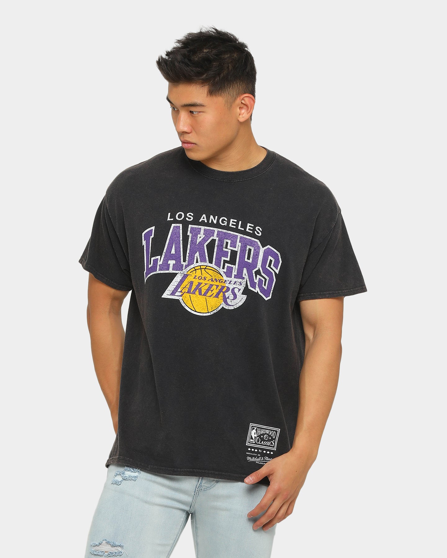 Mitchell & Ness Men's Los Angeles Lakers Vintage Arch Short Sleeve T ...