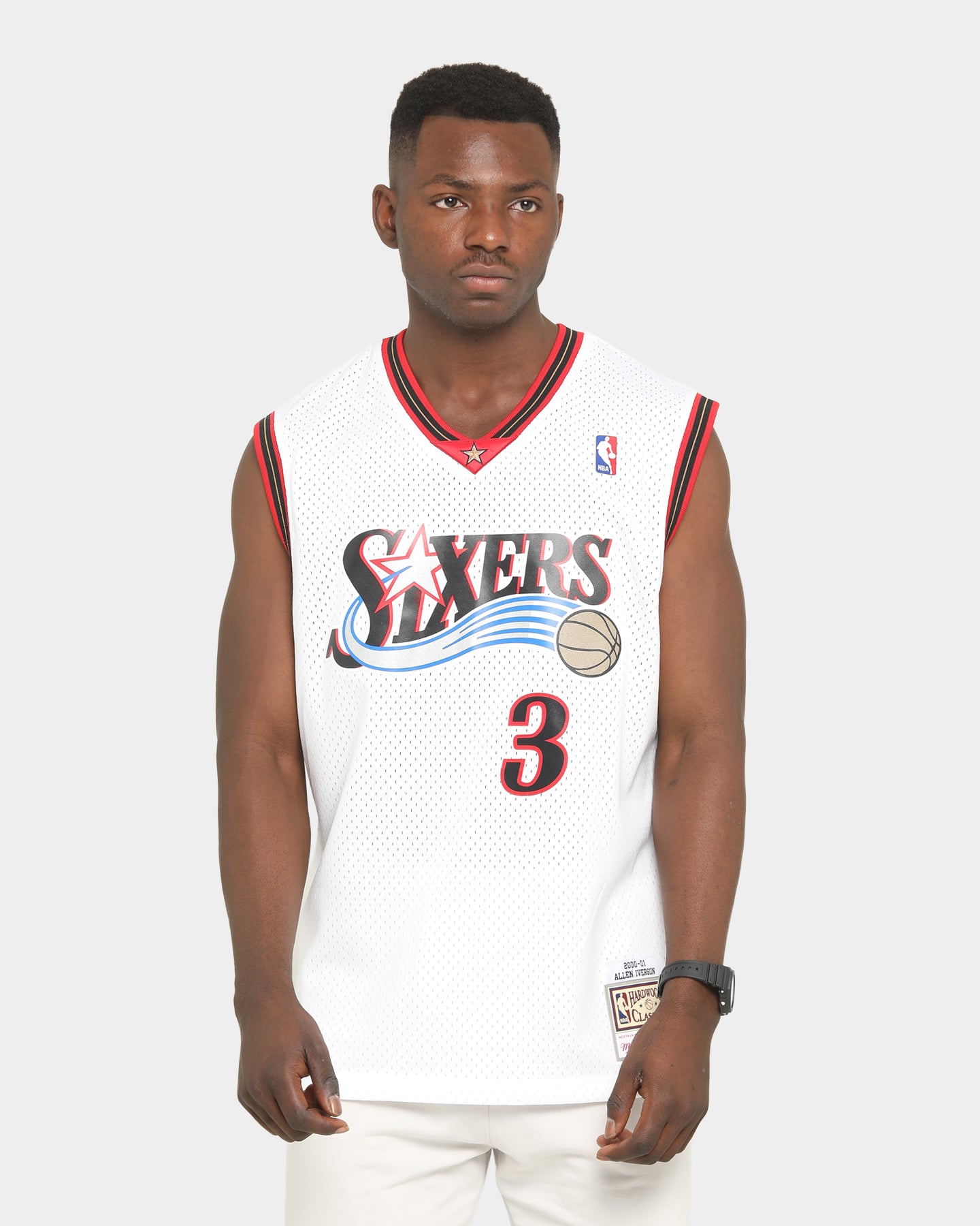 Allen Iverson Philadelphia 76ers Mitchell and Ness Lux Brown
