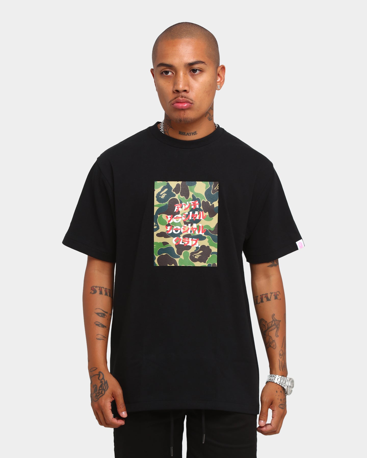 Anti Social Social Club BAPE x ASSC Camo Box T-Shirt Black/Green